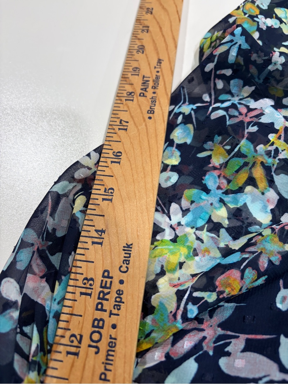 Julian Taylor Navy Floral Midi Dress with Green & Teal Print - Picture 7 of 13